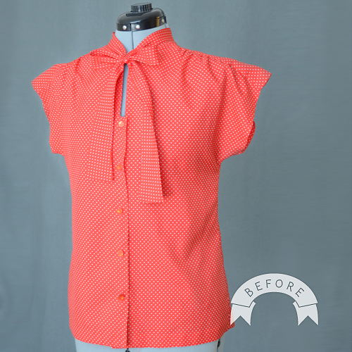 isly-refashion-polka-dot-tie-front-top-before
