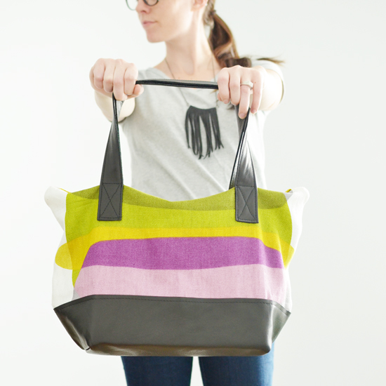 http://melissaesplin.com/2012/08/sewing-ikea-tote-sewing-leather/